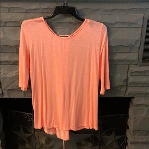 Pink lace back shirt